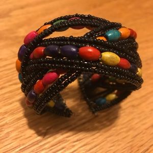 Hand-beaded African bracelet